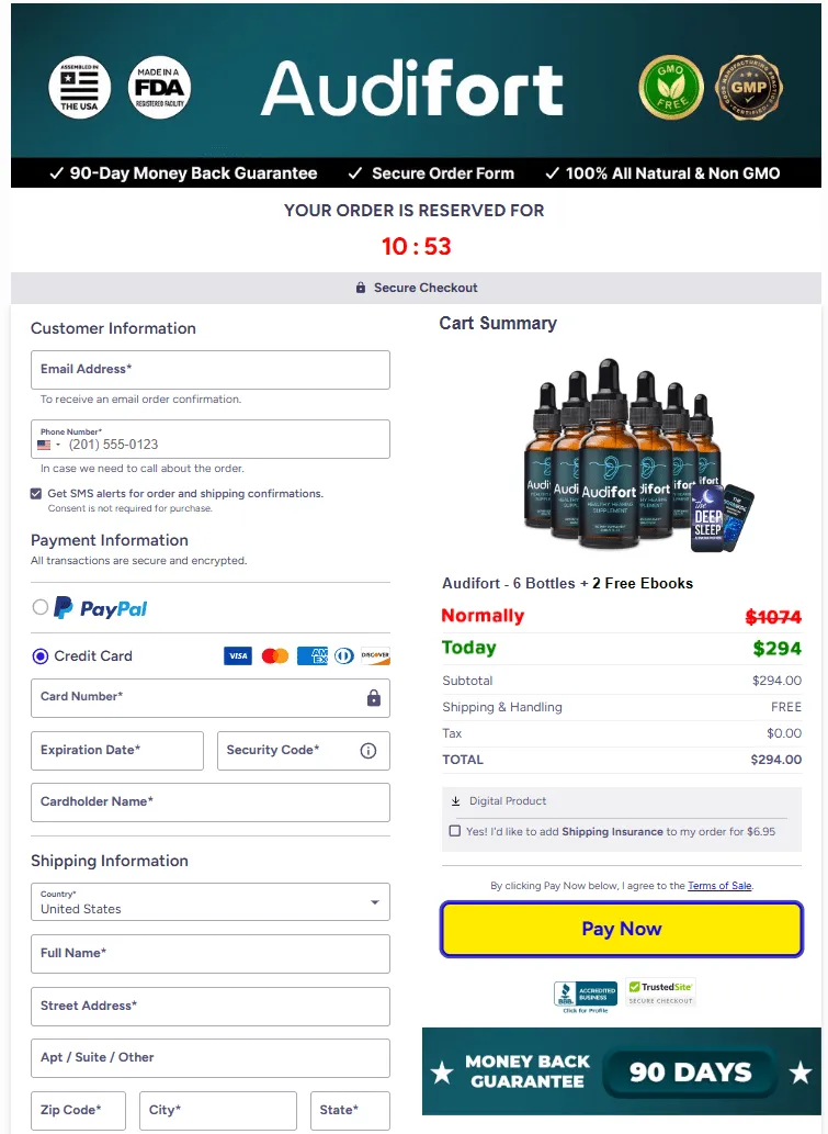 Audifort-secure-checkout-page